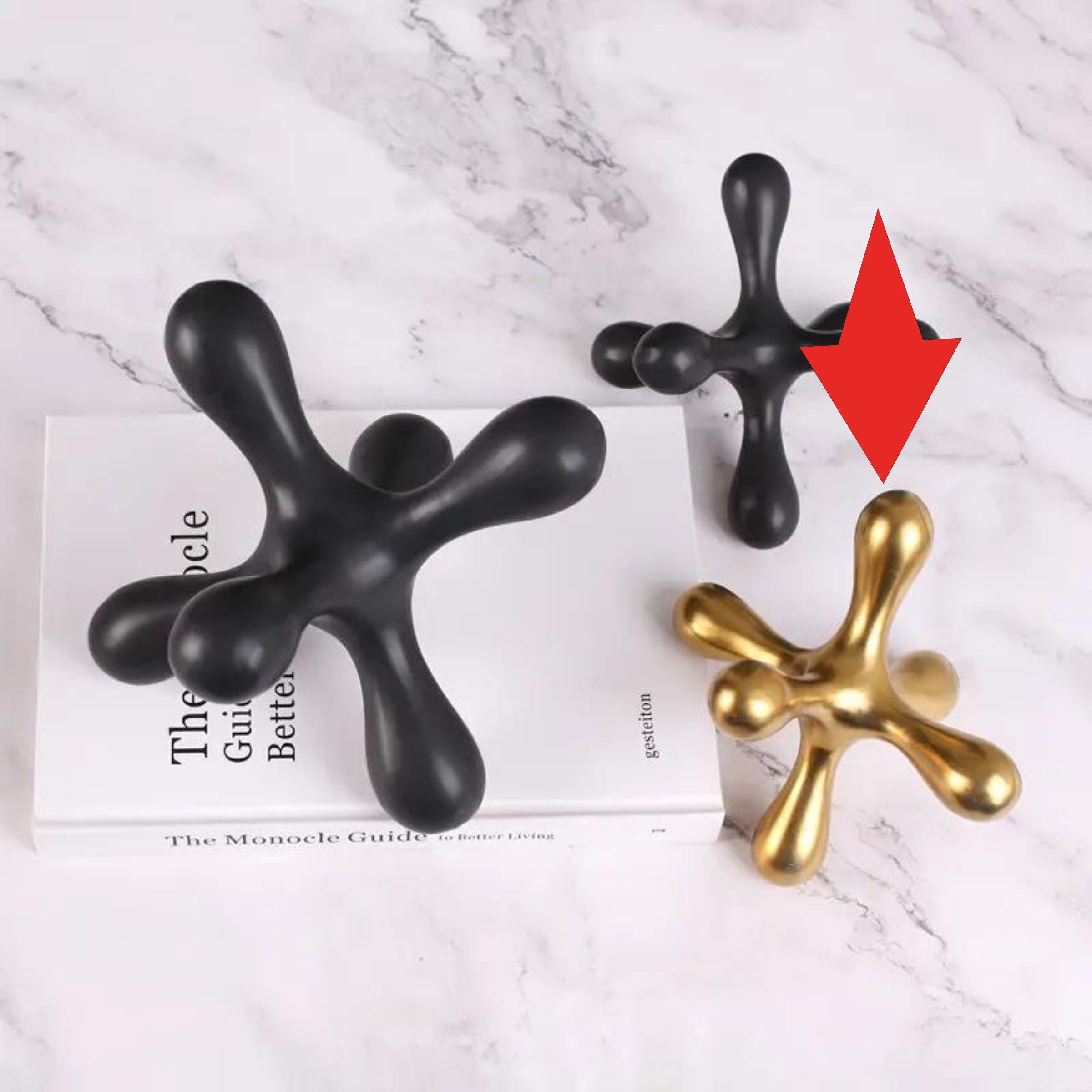 Golden Hexagonal Decoration - B Fa-D2021B -  Home Decor Figurines - ebarza Furniture UAE | Shop Modern Furniture in Abu Dhabi & Dubai - مفروشات ايبازرا في الامارات | تسوق اثاث عصري وديكورات مميزة في دبي وابوظبي