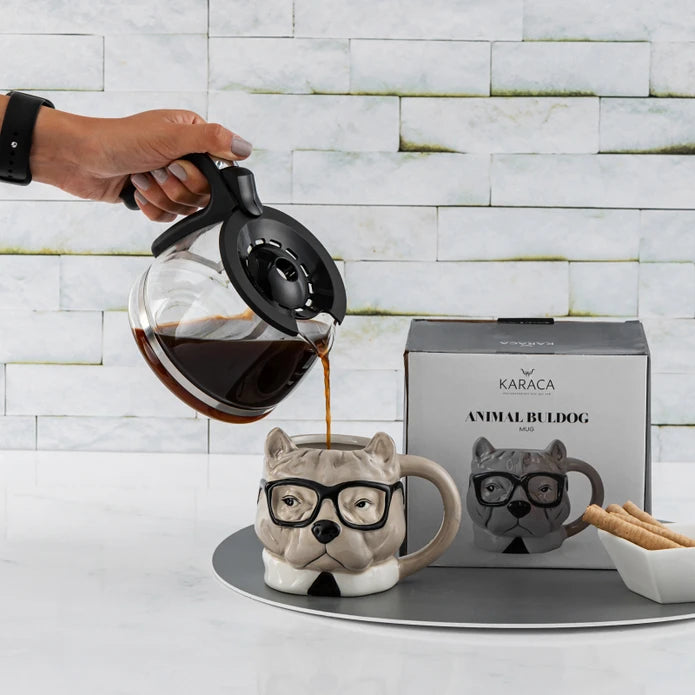 Karaca Animal Bulldog Mug 153.03.06.1854 -  Mugs - ebarza Furniture UAE | Shop Modern Furniture in Abu Dhabi & Dubai - مفروشات ايبازرا في الامارات | تسوق اثاث عصري وديكورات مميزة في دبي وابوظبي