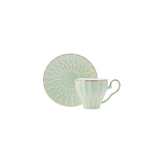 Karaca Corvus Green Yellow 2 Person Teacup 220 ml 153.03.06.7000 -  Coffee Sets - ebarza Furniture UAE | Shop Modern Furniture in Abu Dhabi & Dubai - مفروشات ايبازرا في الامارات | تسوق اثاث عصري وديكورات مميزة في دبي وابوظبي