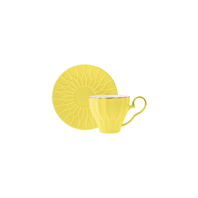Karaca Corvus Green Yellow 2 Person Teacup 220 ml 153.03.06.7000 -  Coffee Sets - ebarza Furniture UAE | Shop Modern Furniture in Abu Dhabi & Dubai - مفروشات ايبازرا في الامارات | تسوق اثاث عصري وديكورات مميزة في دبي وابوظبي