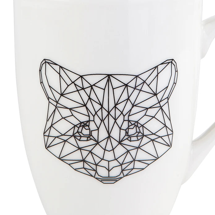 Karaca Draft Cat Mug set of 2 153.03.06.1758 -  Mugs - ebarza Furniture UAE | Shop Modern Furniture in Abu Dhabi & Dubai - مفروشات ايبازرا في الامارات | تسوق اثاث عصري وديكورات مميزة في دبي وابوظبي