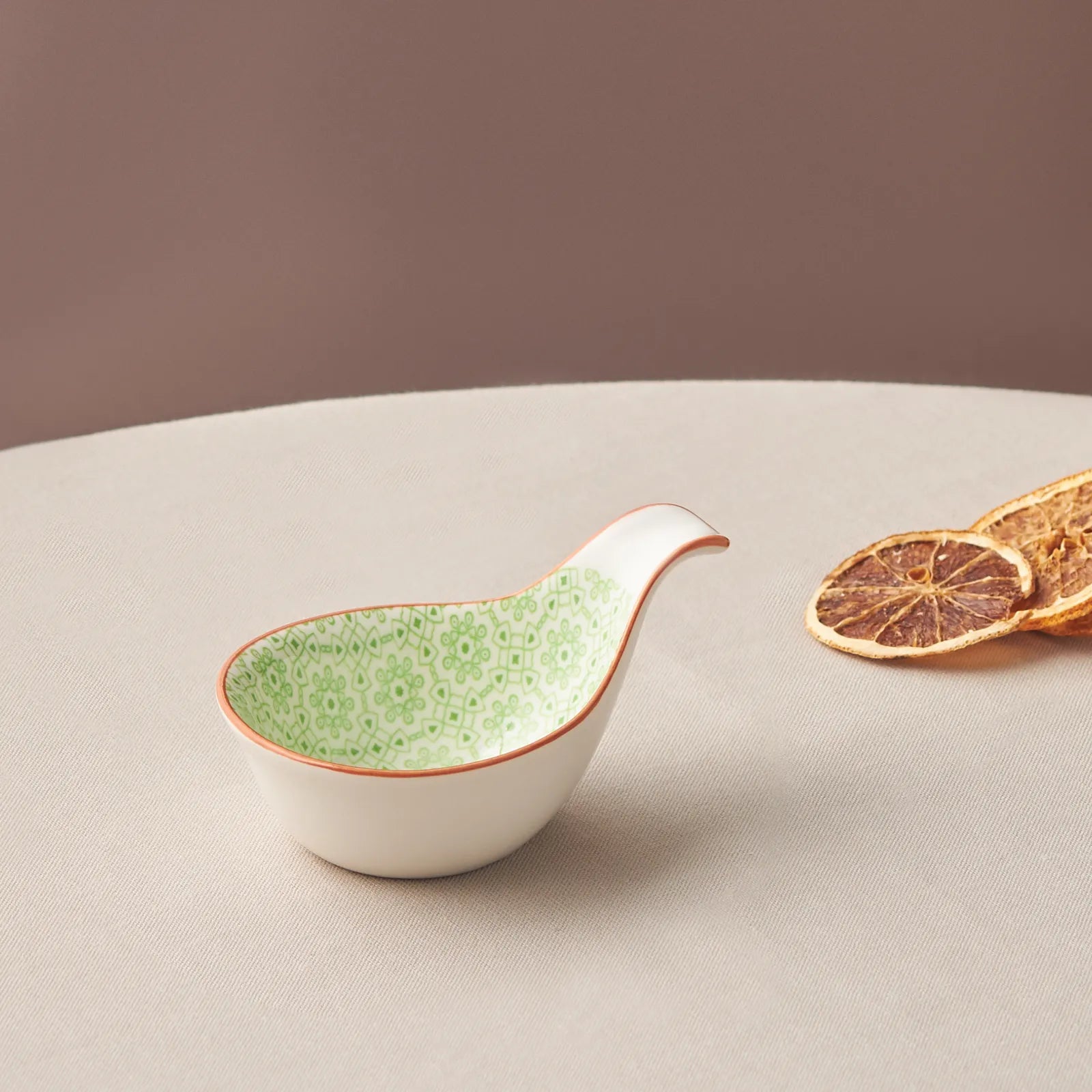 Karaca Floral Green Drop Snack/Sauce Bowl 10 cm 153.03.08.2999 -  Bowls - ebarza Furniture UAE | Shop Modern Furniture in Abu Dhabi & Dubai - مفروشات ايبازرا في الامارات | تسوق اثاث عصري وديكورات مميزة في دبي وابوظبي