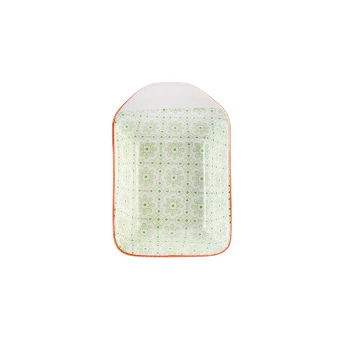 Karaca Floral Green Rectangle Cookie/Sauce Bowl 10 cm 153.03.08.2995 -  Bowls - ebarza Furniture UAE | Shop Modern Furniture in Abu Dhabi & Dubai - مفروشات ايبازرا في الامارات | تسوق اثاث عصري وديكورات مميزة في دبي وابوظبي
