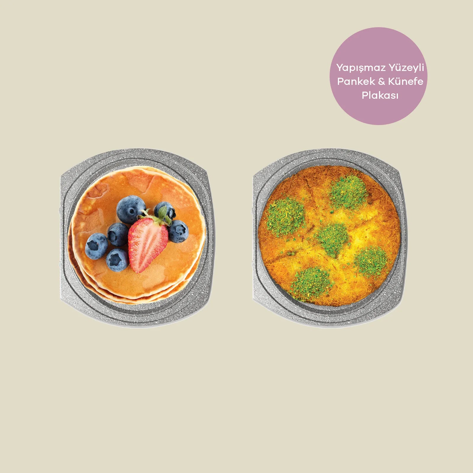 Karaca Funday Waffle Machine Additional Kunefe/Pancake Plate 153.03.06.1693 -  Kitchen Appliances - ebarza Furniture UAE | Shop Modern Furniture in Abu Dhabi & Dubai - مفروشات ايبازرا في الامارات | تسوق اثاث عصري وديكورات مميزة في دبي وابوظبي