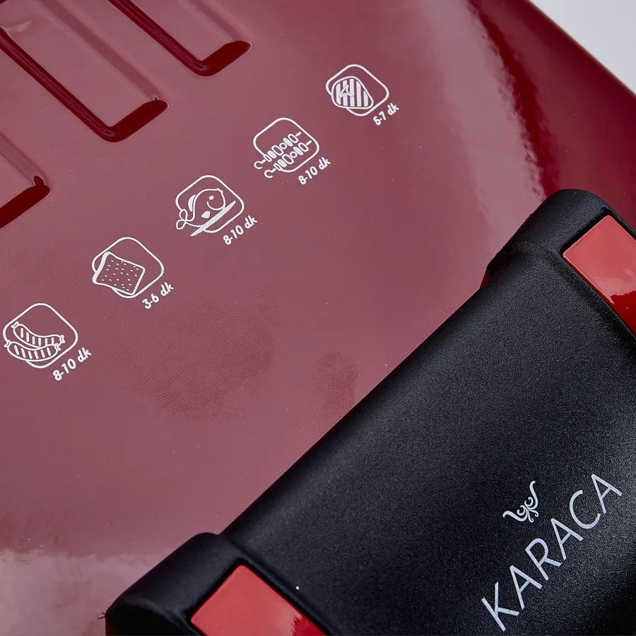 Karaca Future Granite Red Grill And Toaster 1800W 153.06.11.0409 -  Kitchen Appliances - ebarza Furniture UAE | Shop Modern Furniture in Abu Dhabi & Dubai - مفروشات ايبازرا في الامارات | تسوق اثاث عصري وديكورات مميزة في دبي وابوظبي
