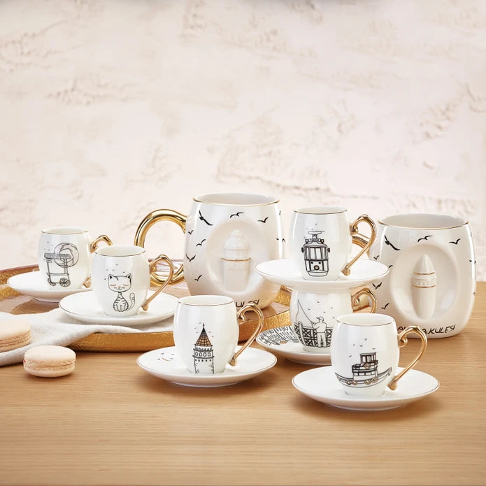 Karaca Galata Tower Trophy Mug 153.03.06.3927 -  Mugs - ebarza Furniture UAE | Shop Modern Furniture in Abu Dhabi & Dubai - مفروشات ايبازرا في الامارات | تسوق اثاث عصري وديكورات مميزة في دبي وابوظبي