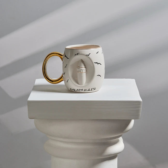 Karaca Galata Tower Trophy Mug 153.03.06.3927 -  Mugs - ebarza Furniture UAE | Shop Modern Furniture in Abu Dhabi & Dubai - مفروشات ايبازرا في الامارات | تسوق اثاث عصري وديكورات مميزة في دبي وابوظبي