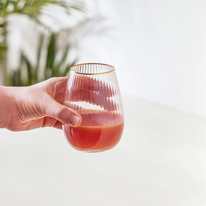 Karaca Gemma Water Glass Salmon 550 Ml 153.03.08.1573 -  Drinkware - ebarza Furniture UAE | Shop Modern Furniture in Abu Dhabi & Dubai - مفروشات ايبازرا في الامارات | تسوق اثاث عصري وديكورات مميزة في دبي وابوظبي