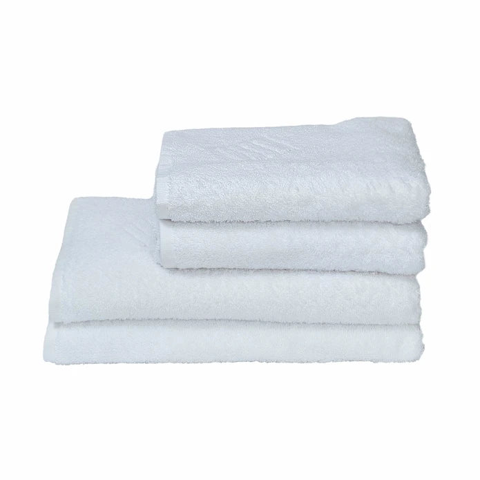 Karaca Home Blanco 4 Pcs White Turkish Bath Set 200.20.01.0591 -  Towels - ebarza Furniture UAE | Shop Modern Furniture in Abu Dhabi & Dubai - مفروشات ايبازرا في الامارات | تسوق اثاث عصري وديكورات مميزة في دبي وابوظبي
