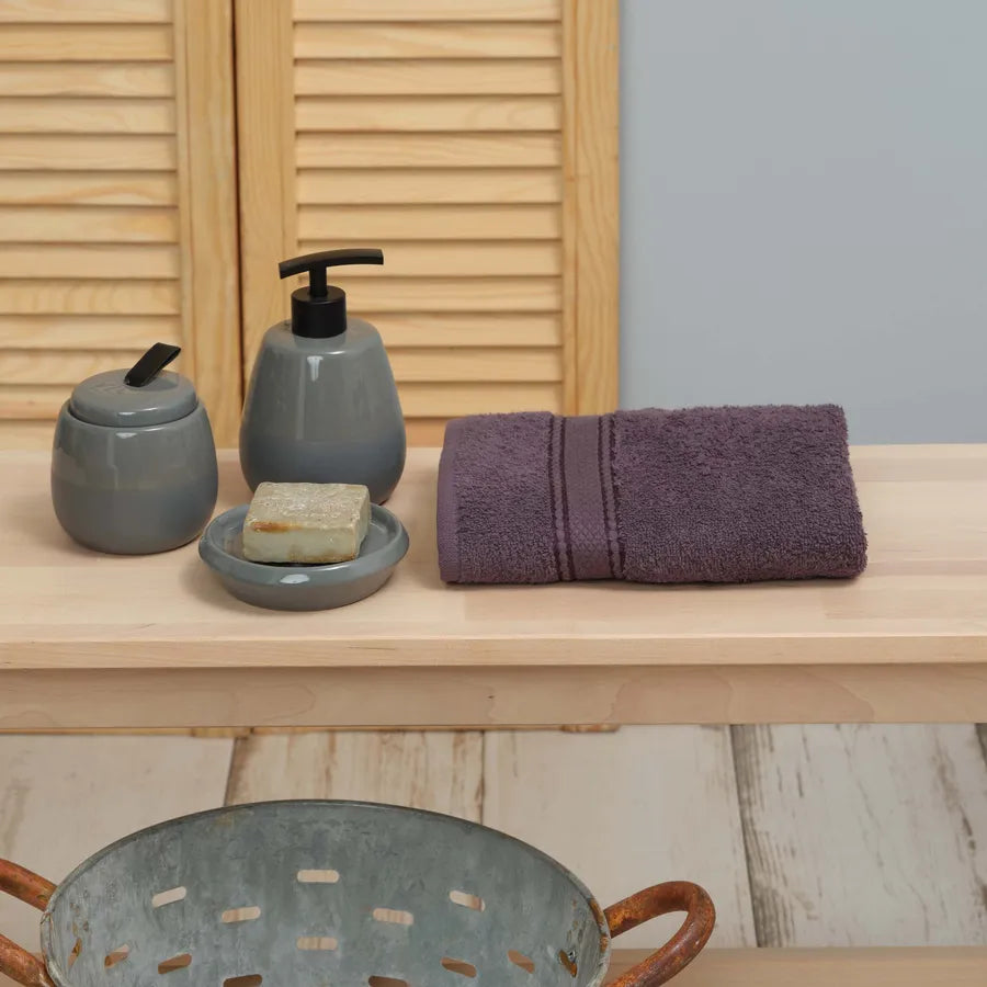 Karaca Home Daily Soft Anthracite 100% Cotton Towel 50X90 Cm 200.20.01.0291 -  Towels - ebarza Furniture UAE | Shop Modern Furniture in Abu Dhabi & Dubai - مفروشات ايبازرا في الامارات | تسوق اثاث عصري وديكورات مميزة في دبي وابوظبي