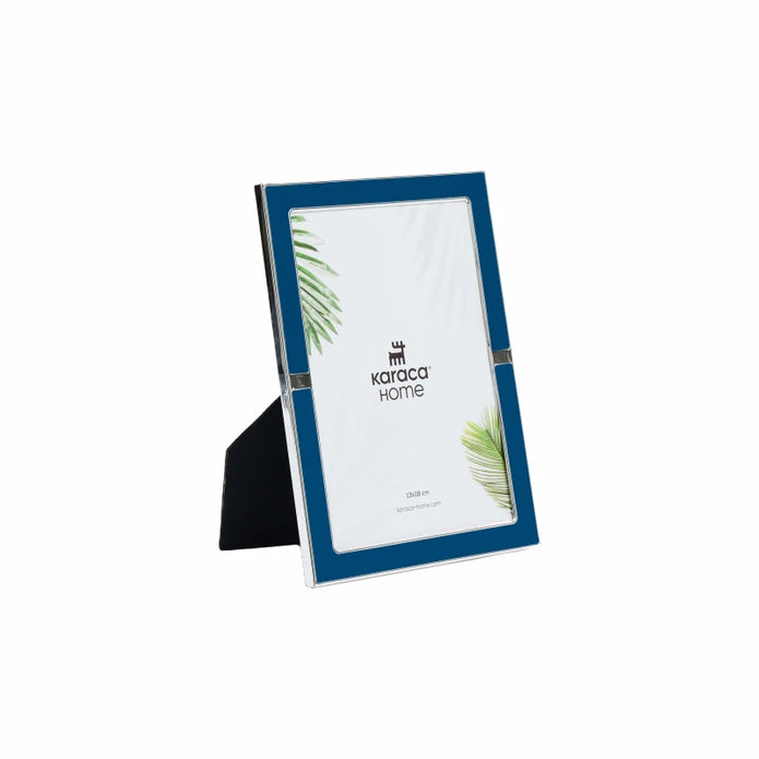 Karaca Home Jovana Photo Frame Navy / Silver 13x18 cm 300.22.02.0102 -  Photo Frames - ebarza Furniture UAE | Shop Modern Furniture in Abu Dhabi & Dubai - مفروشات ايبازرا في الامارات | تسوق اثاث عصري وديكورات مميزة في دبي وابوظبي