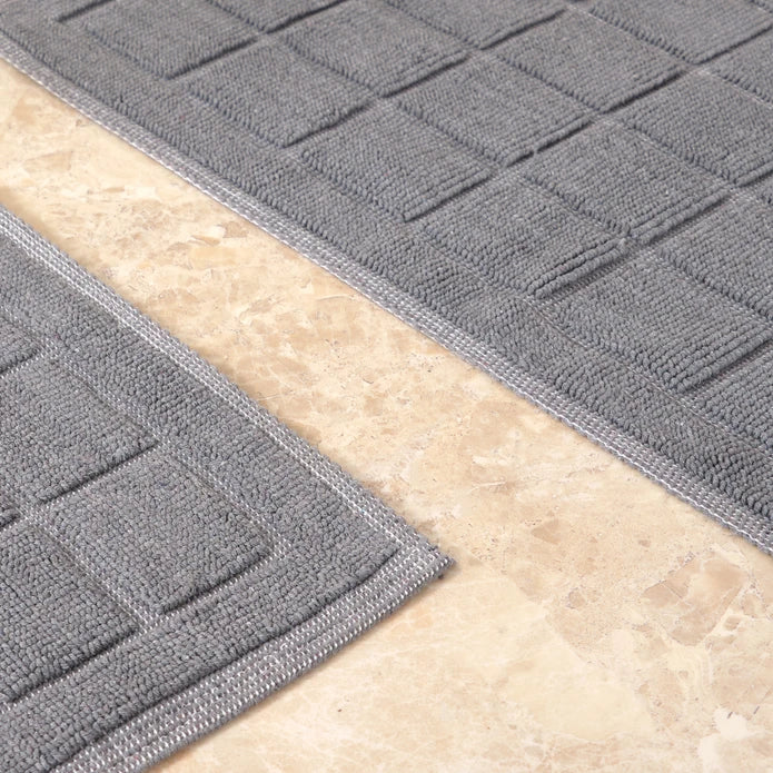Karaca Home Kelly Quatre Gray Mop Set 200.21.01.0230 -  Bath Mats - ebarza Furniture UAE | Shop Modern Furniture in Abu Dhabi & Dubai - مفروشات ايبازرا في الامارات | تسوق اثاث عصري وديكورات مميزة في دبي وابوظبي