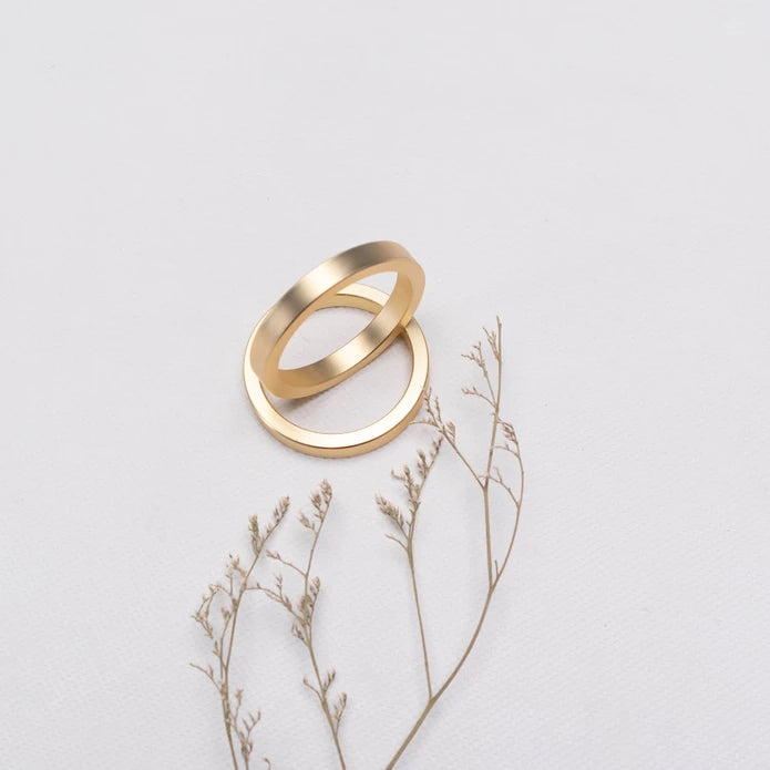 Karaca Home Lana 2-Pack Gold Napkin Ring 300.22.02.0484 -  Napkin Rings - ebarza Furniture UAE | Shop Modern Furniture in Abu Dhabi & Dubai - مفروشات ايبازرا في الامارات | تسوق اثاث عصري وديكورات مميزة في دبي وابوظبي