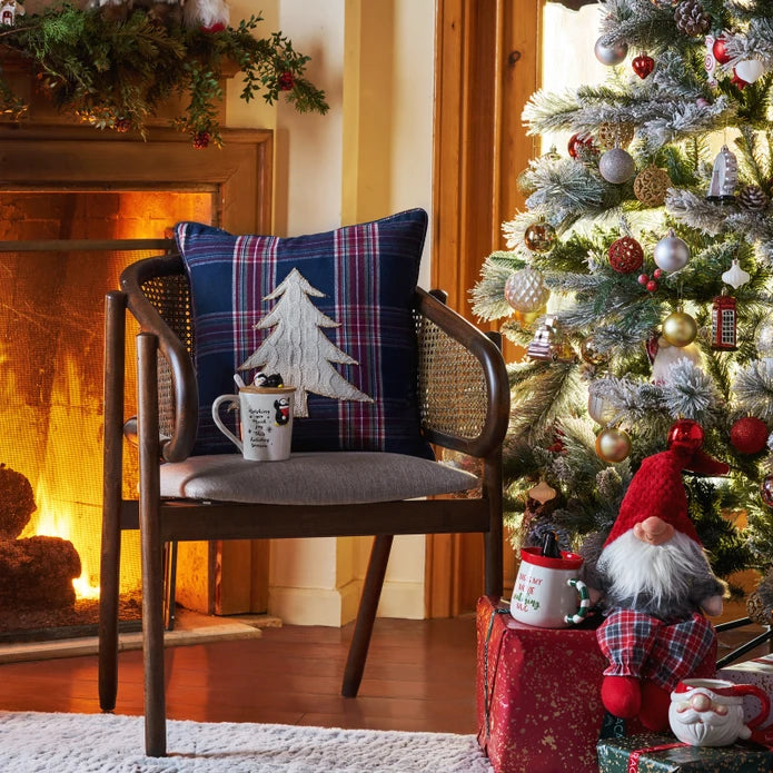 Karaca Home Woodland Dark Blue Wooded Cozy Pillow 45X45 Cm 200.19.01.1030 -  Cushions - ebarza Furniture UAE | Shop Modern Furniture in Abu Dhabi & Dubai - مفروشات ايبازرا في الامارات | تسوق اثاث عصري وديكورات مميزة في دبي وابوظبي