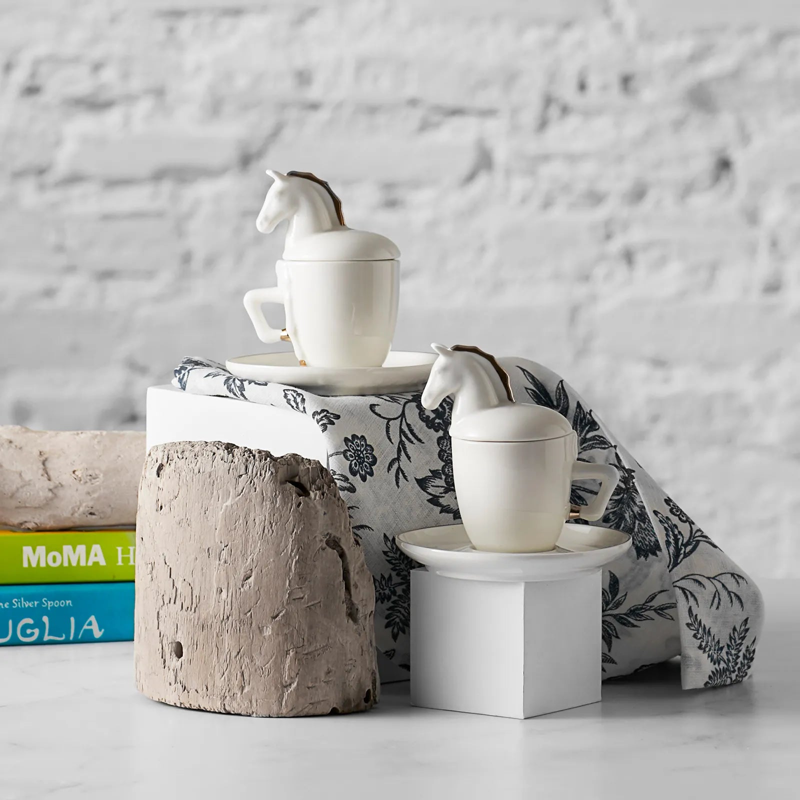 Karaca Horse Set Of 2 Coffee Cups 80 Ml 153.03.07.9866 -  Coffee Sets - ebarza Furniture UAE | Shop Modern Furniture in Abu Dhabi & Dubai - مفروشات ايبازرا في الامارات | تسوق اثاث عصري وديكورات مميزة في دبي وابوظبي