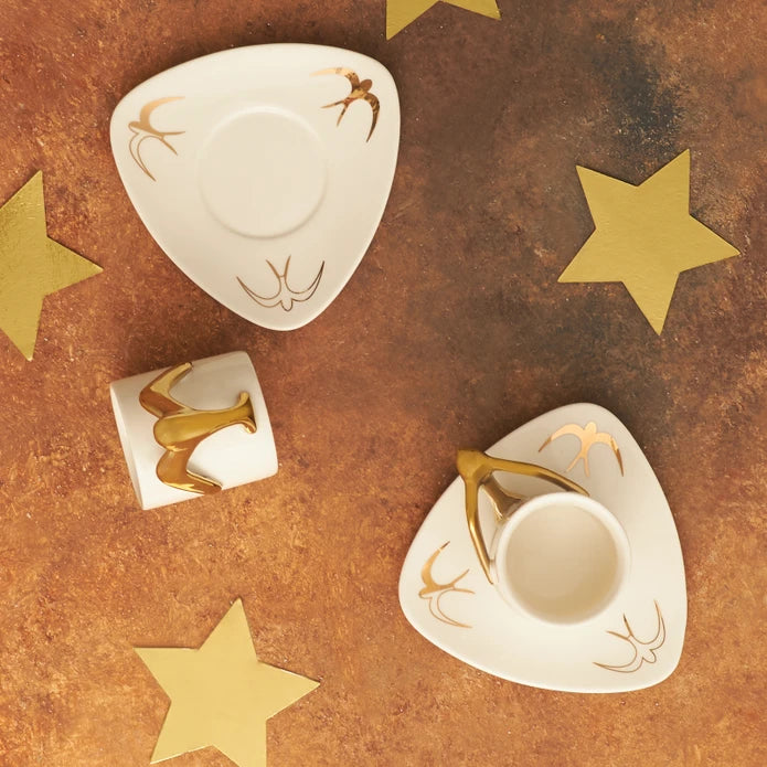 Karaca İkon Set Of 2 Porcelain Coffee Cups 80 Ml 153.03.06.6522 -  Coffee Sets - ebarza Furniture UAE | Shop Modern Furniture in Abu Dhabi & Dubai - مفروشات ايبازرا في الامارات | تسوق اثاث عصري وديكورات مميزة في دبي وابوظبي