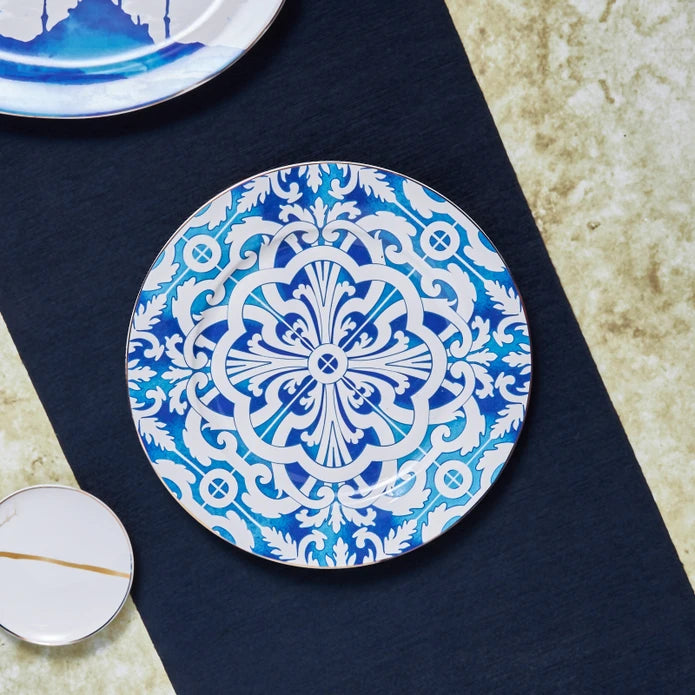 Karaca Istanbul Series Flower Service Plate 27 Cm 153.03.06.5002 -  Plates - ebarza Furniture UAE | Shop Modern Furniture in Abu Dhabi & Dubai - مفروشات ايبازرا في الامارات | تسوق اثاث عصري وديكورات مميزة في دبي وابوظبي