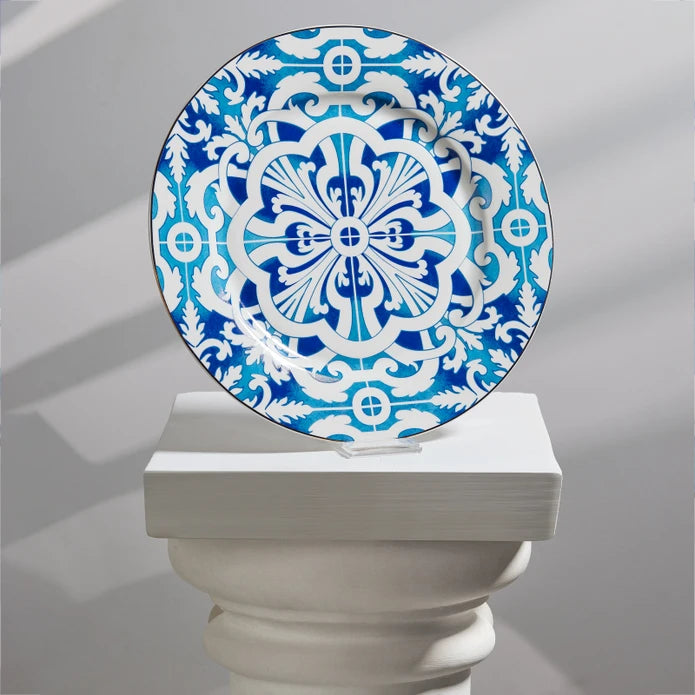 Karaca Istanbul Series Flower Service Plate 27 Cm 153.03.06.5002 -  Plates - ebarza Furniture UAE | Shop Modern Furniture in Abu Dhabi & Dubai - مفروشات ايبازرا في الامارات | تسوق اثاث عصري وديكورات مميزة في دبي وابوظبي