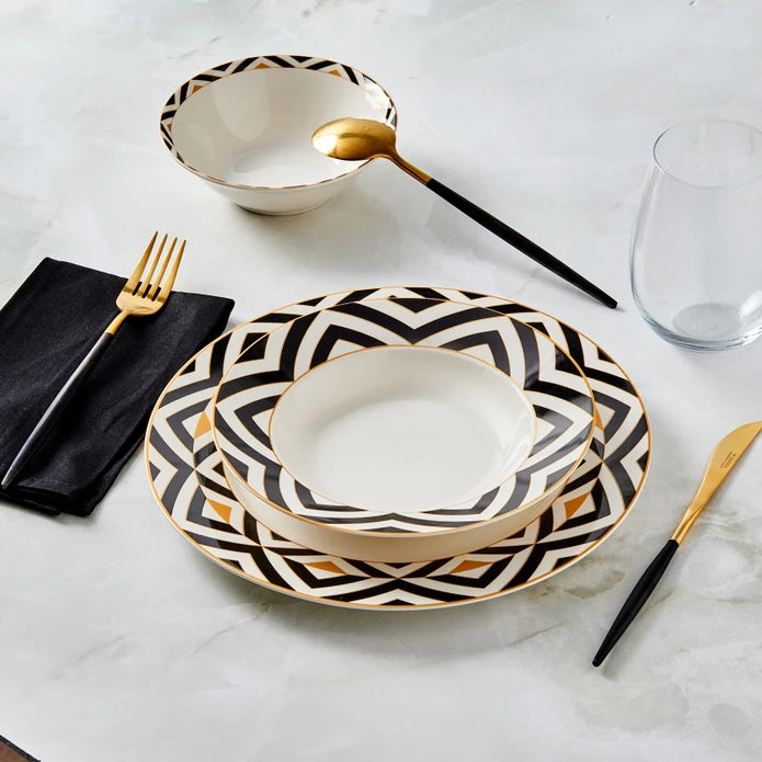 Karaca Kadres 18 Pieces 6 Person Porcelain Dinnerware 153.03.06.8052 -  Dinnerware Sets - ebarza Furniture UAE | Shop Modern Furniture in Abu Dhabi & Dubai - مفروشات ايبازرا في الامارات | تسوق اثاث عصري وديكورات مميزة في دبي وابوظبي