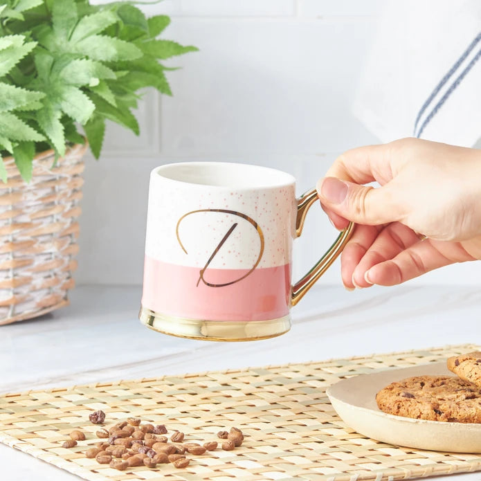 Karaca Letter D Mug 153.03.06.1611 -  Mugs - ebarza Furniture UAE | Shop Modern Furniture in Abu Dhabi & Dubai - مفروشات ايبازرا في الامارات | تسوق اثاث عصري وديكورات مميزة في دبي وابوظبي