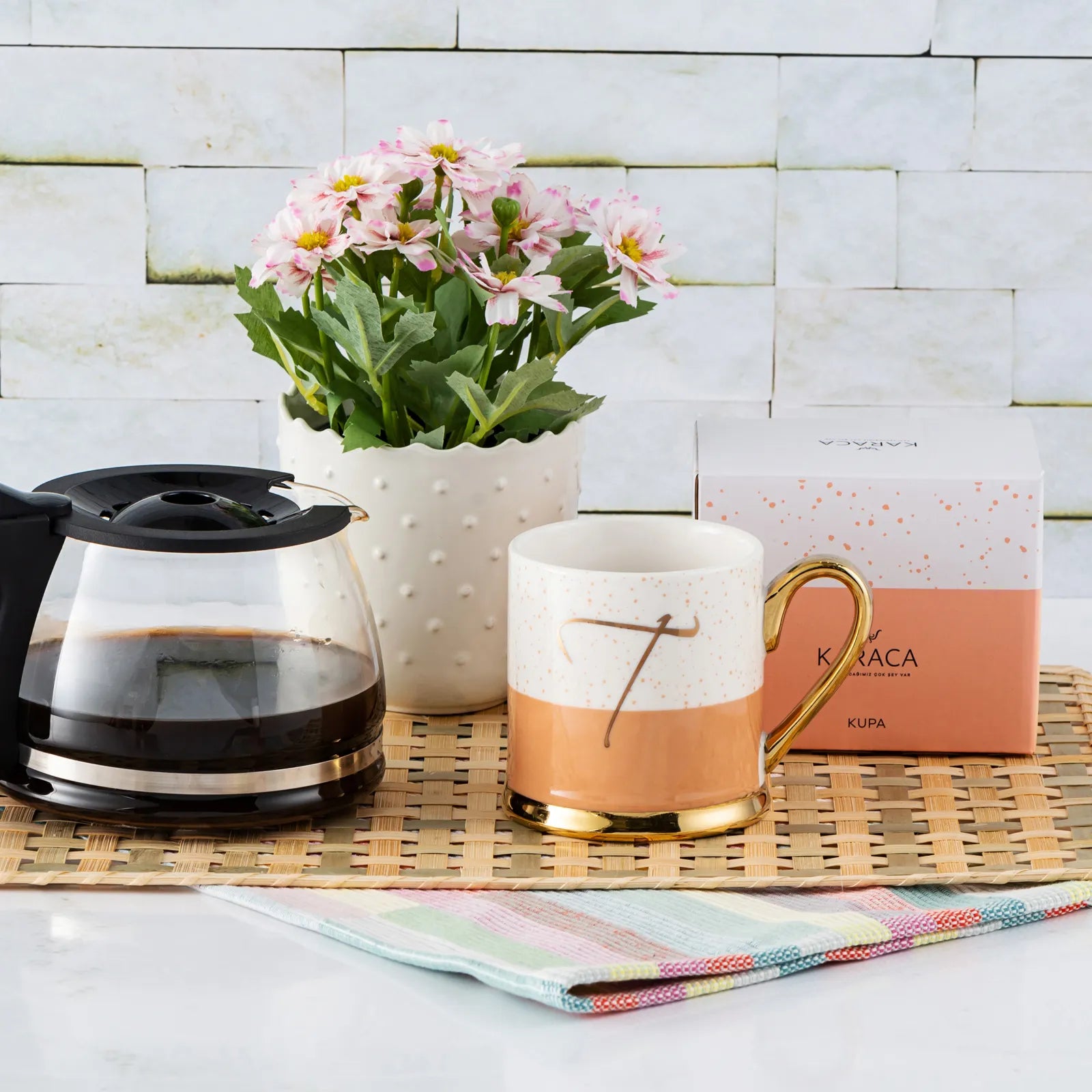 Karaca Letter T Mug  153.03.06.1626 -  Mugs - ebarza Furniture UAE | Shop Modern Furniture in Abu Dhabi & Dubai - مفروشات ايبازرا في الامارات | تسوق اثاث عصري وديكورات مميزة في دبي وابوظبي