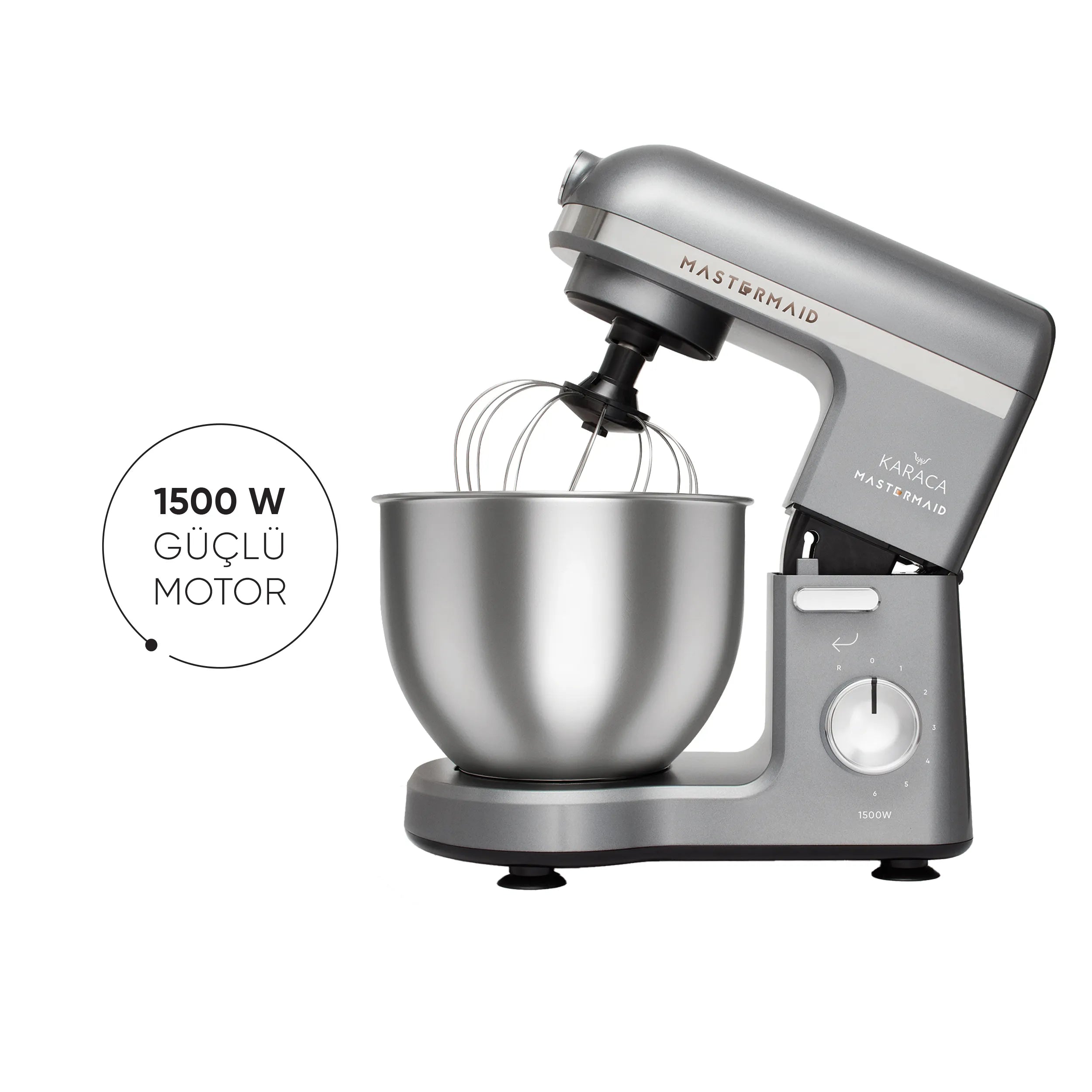 Karaca Mastermaid Chef Stand Mixer Galaxy Gray 1500W 5 Lt 153.03.06.6326 -  Kitchen Appliances - ebarza Furniture UAE | Shop Modern Furniture in Abu Dhabi & Dubai - مفروشات ايبازرا في الامارات | تسوق اثاث عصري وديكورات مميزة في دبي وابوظبي