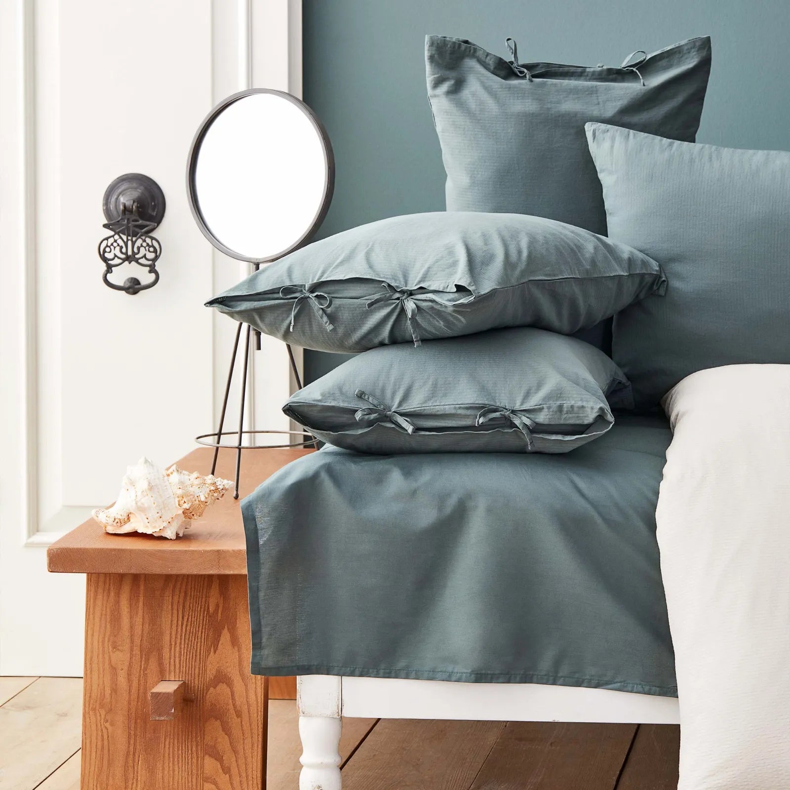 Karaca Nautica Home Pruva Green/Beige Double Sided Single Duvet Cover Set 180.01.01.0411 -  Bedding - ebarza Furniture UAE | Shop Modern Furniture in Abu Dhabi & Dubai - مفروشات ايبازرا في الامارات | تسوق اثاث عصري وديكورات مميزة في دبي وابوظبي