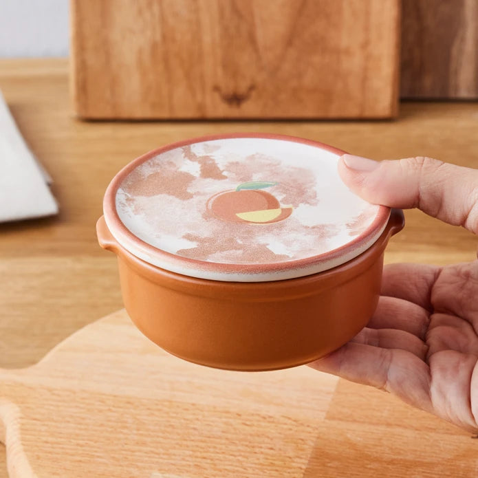 Karaca Orange Covered Breakfast Bowl 153.03.06.9944 -  Bowls - ebarza Furniture UAE | Shop Modern Furniture in Abu Dhabi & Dubai - مفروشات ايبازرا في الامارات | تسوق اثاث عصري وديكورات مميزة في دبي وابوظبي