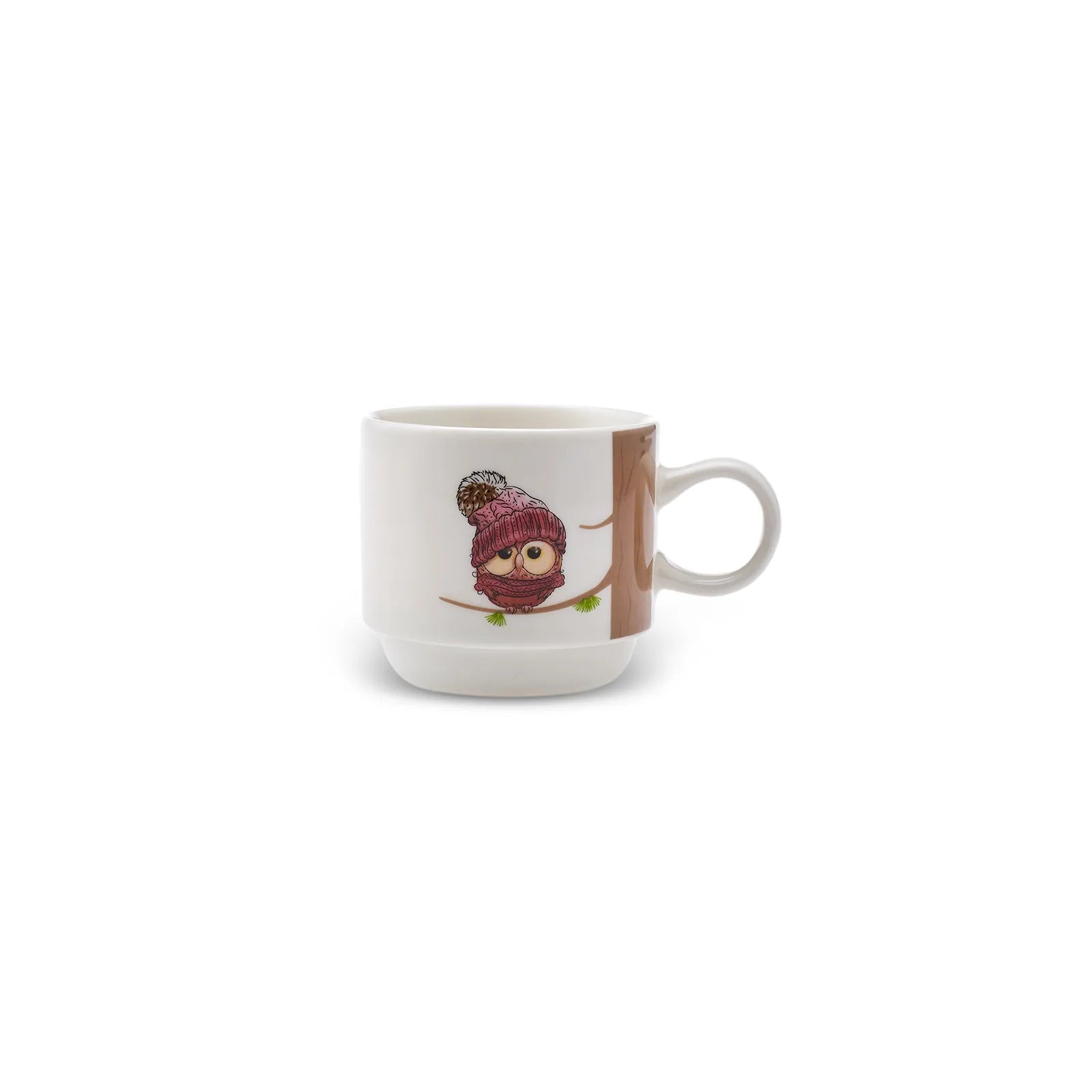 Karaca Owl 4 Pcs Mug With Stand 160 Ml 153.03.06.5922 -  Mugs - ebarza Furniture UAE | Shop Modern Furniture in Abu Dhabi & Dubai - مفروشات ايبازرا في الامارات | تسوق اثاث عصري وديكورات مميزة في دبي وابوظبي