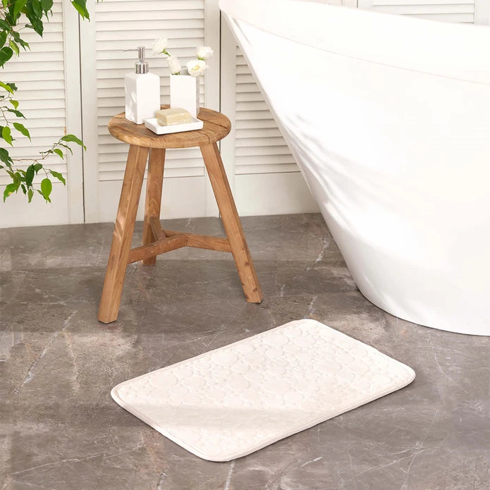 Karaca Sarah Anderson Pam Ecru Bath Mat 40X60 Cm 160.02.01.0781 -  Bath Mats - ebarza Furniture UAE | Shop Modern Furniture in Abu Dhabi & Dubai - مفروشات ايبازرا في الامارات | تسوق اثاث عصري وديكورات مميزة في دبي وابوظبي