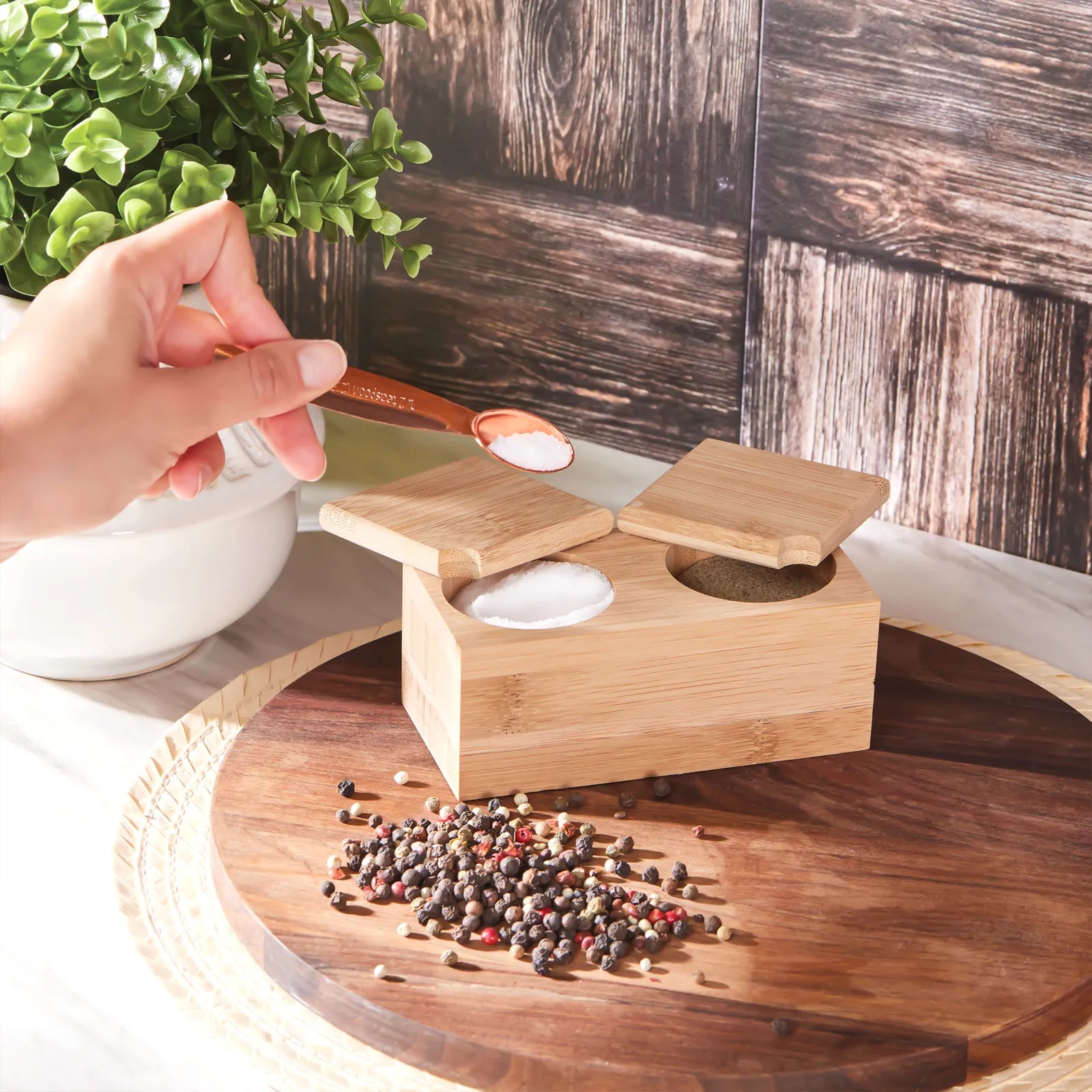 Karaca Tiber Double Spice Rack 153.03.06.6516 -  Spice Sets - ebarza Furniture UAE | Shop Modern Furniture in Abu Dhabi & Dubai - مفروشات ايبازرا في الامارات | تسوق اثاث عصري وديكورات مميزة في دبي وابوظبي