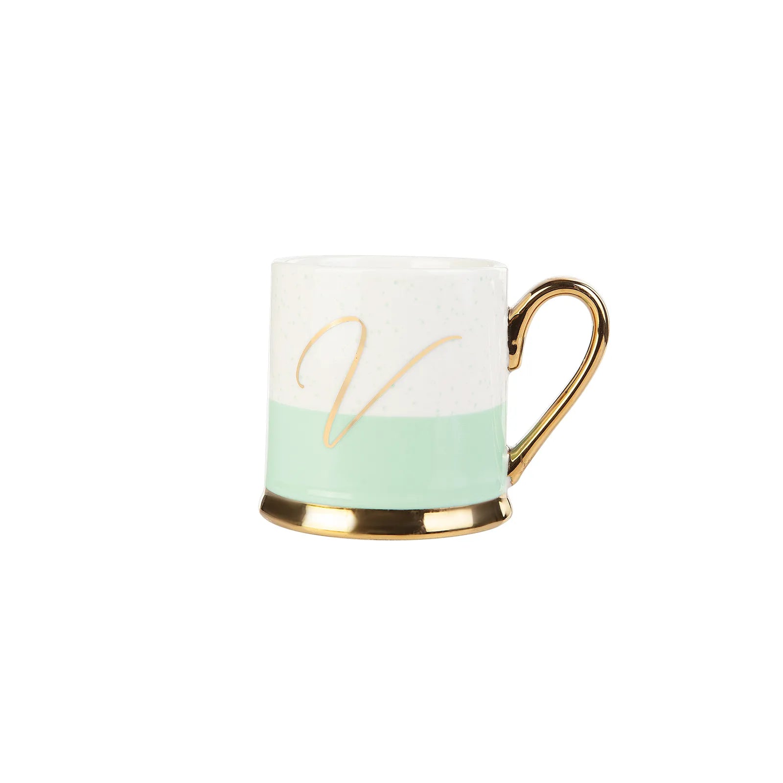 Karaca V Letter Mug 153.03.06.1628 -  Mugs - ebarza Furniture UAE | Shop Modern Furniture in Abu Dhabi & Dubai - مفروشات ايبازرا في الامارات | تسوق اثاث عصري وديكورات مميزة في دبي وابوظبي