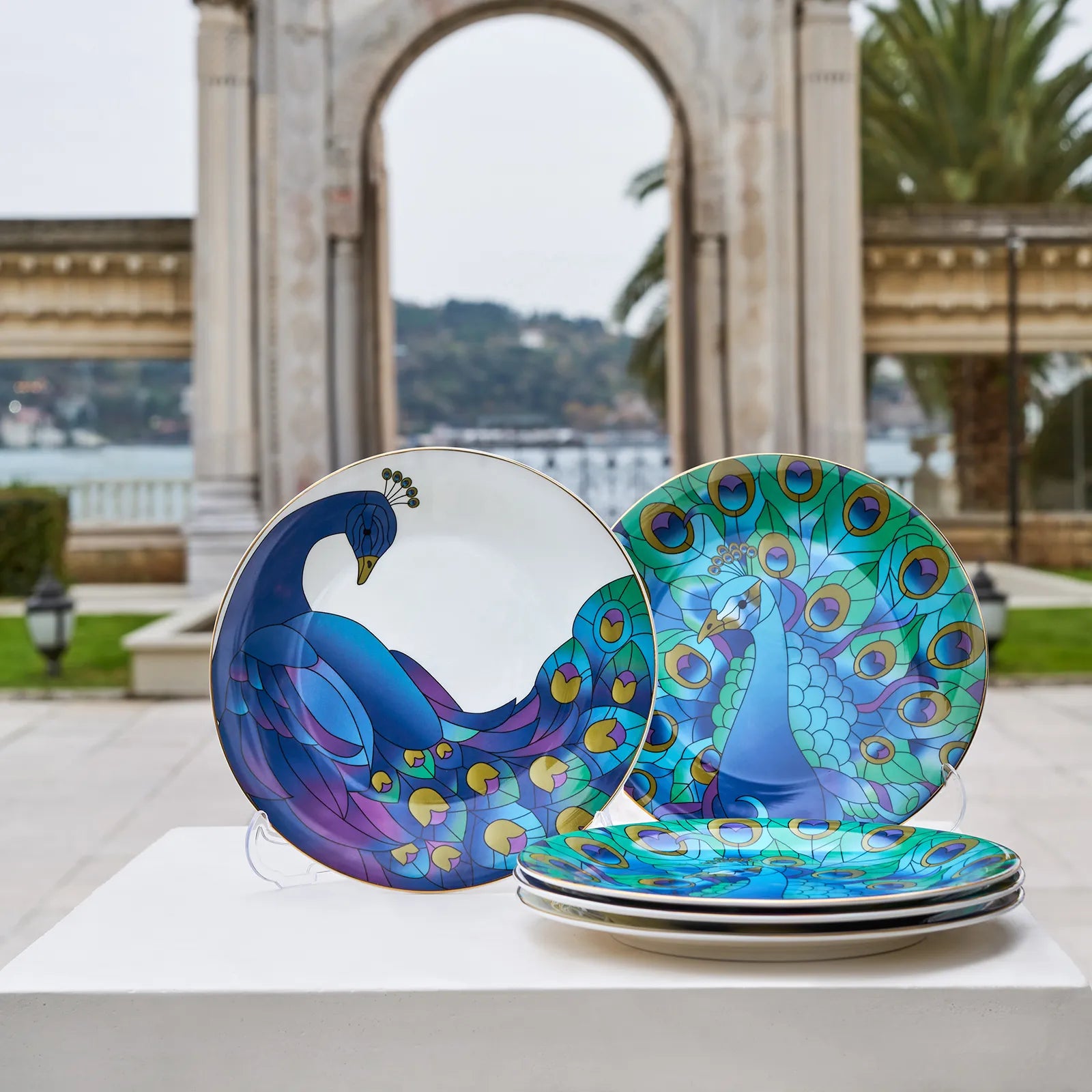 Karaca X Çırağan Palace Shop Cake Set For 6 Persons 153.03.06.7552 -  Cake Sets - ebarza Furniture UAE | Shop Modern Furniture in Abu Dhabi & Dubai - مفروشات ايبازرا في الامارات | تسوق اثاث عصري وديكورات مميزة في دبي وابوظبي