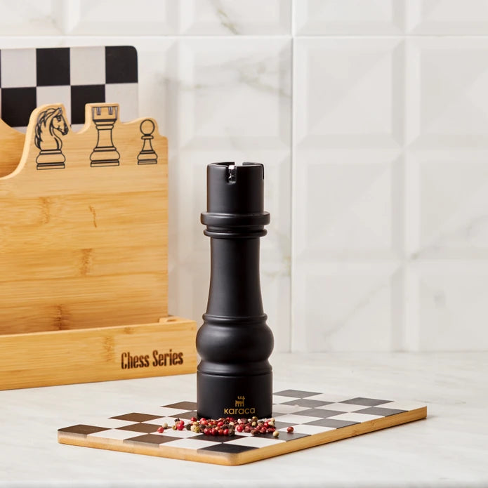 Karaca Chess Kale Spice Mill 19 cm 153.03.06.7320 -  Spice Sets | مطحنة توابل كاراجا للشطرنج كالي 19 سم - ebarza Furniture UAE | Shop Modern Furniture in Abu Dhabi & Dubai - مفروشات ايبازرا في الامارات | تسوق اثاث عصري وديكورات مميزة في دبي وابوظبي