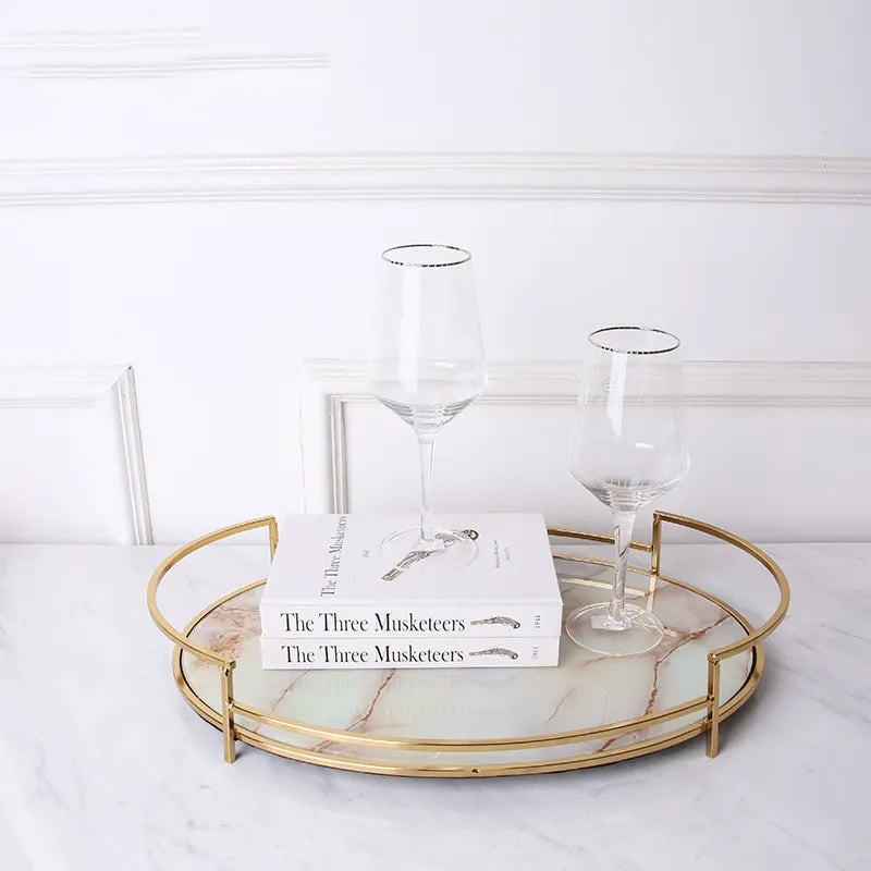 Oval Tray Fl-Tz1048 -  Trays - ebarza Furniture UAE | Shop Modern Furniture in Abu Dhabi & Dubai - مفروشات ايبازرا في الامارات | تسوق اثاث عصري وديكورات مميزة في دبي وابوظبي