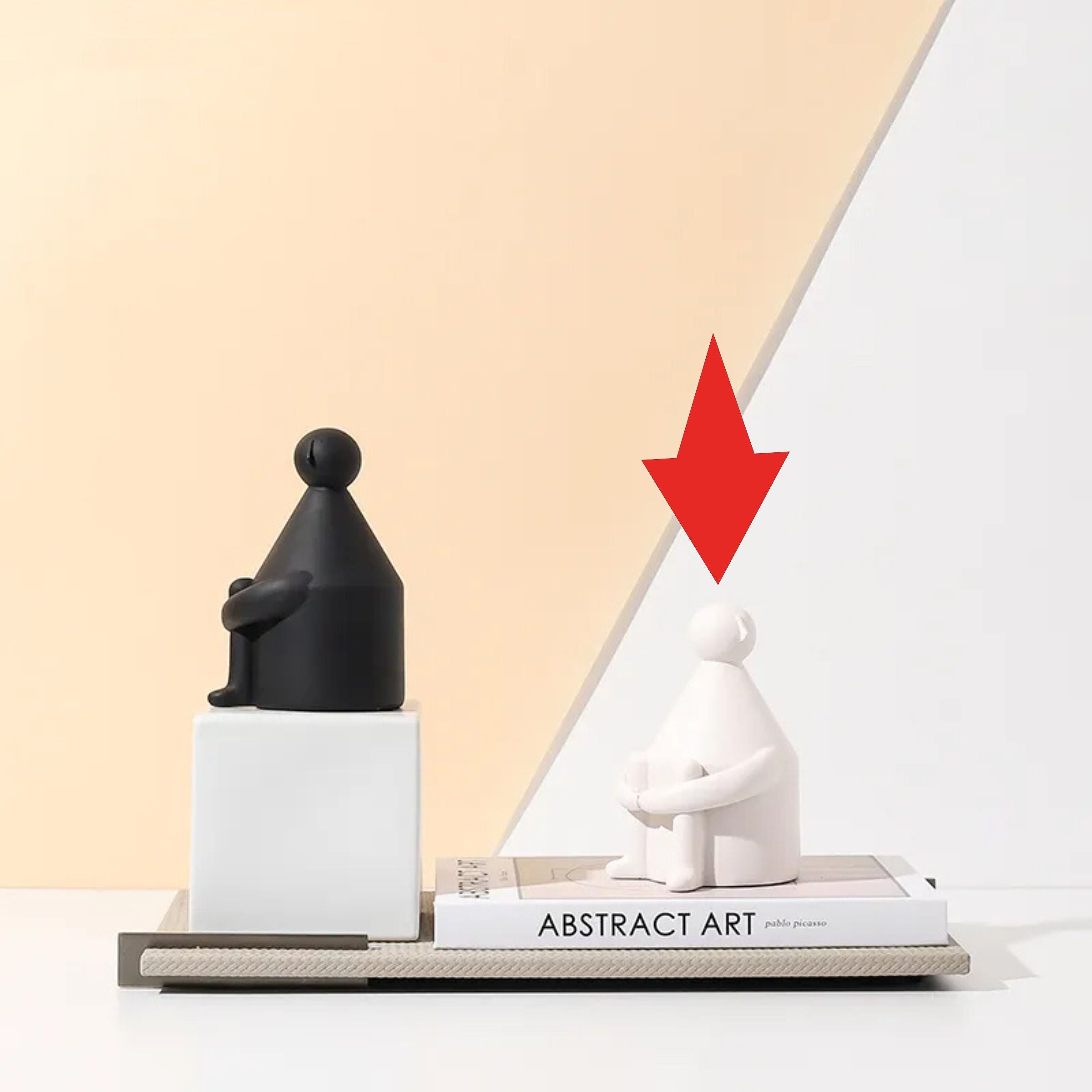 Round Head White Man White Fc-Sz22006A -  Home Decor Figurines - ebarza Furniture UAE | Shop Modern Furniture in Abu Dhabi & Dubai - مفروشات ايبازرا في الامارات | تسوق اثاث عصري وديكورات مميزة في دبي وابوظبي