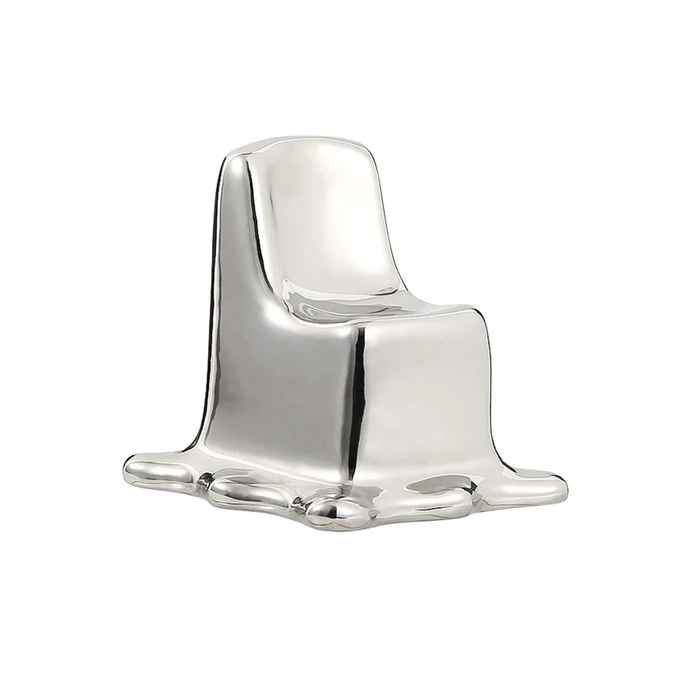 Silver Ceramic Chair Sculpture Fd-D22036 -  Home Decor Figurines - ebarza Furniture UAE | Shop Modern Furniture in Abu Dhabi & Dubai - مفروشات ايبازرا في الامارات | تسوق اثاث عصري وديكورات مميزة في دبي وابوظبي