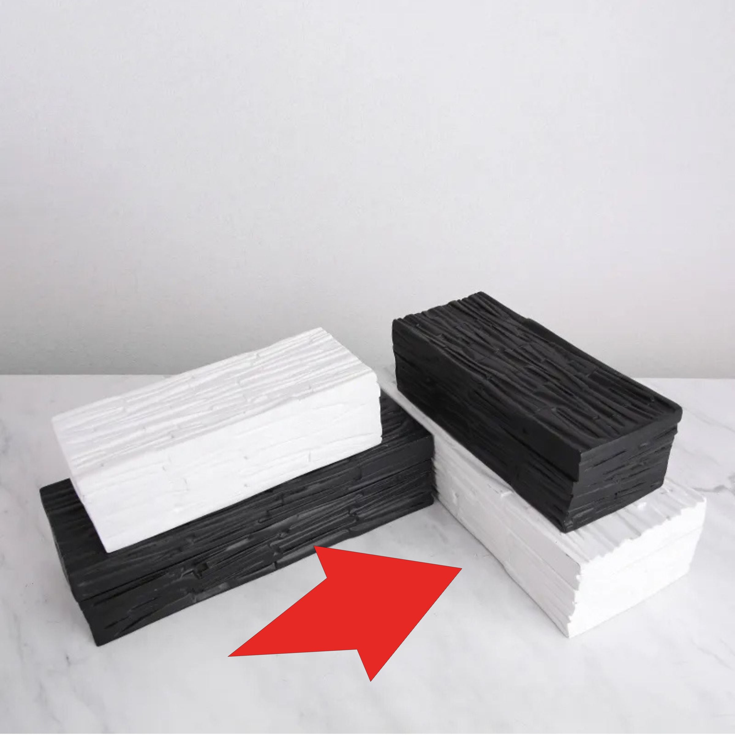 White Resin Decorative Box-A Fc-Sz2022A -  Decorative Boxes - ebarza Furniture UAE | Shop Modern Furniture in Abu Dhabi & Dubai - مفروشات ايبازرا في الامارات | تسوق اثاث عصري وديكورات مميزة في دبي وابوظبي